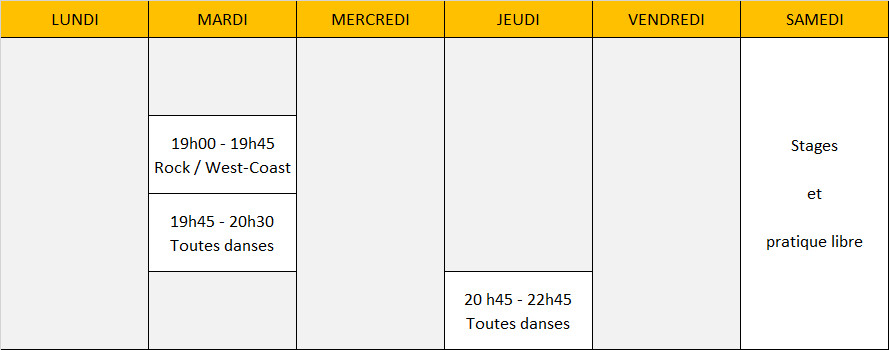 planning cours